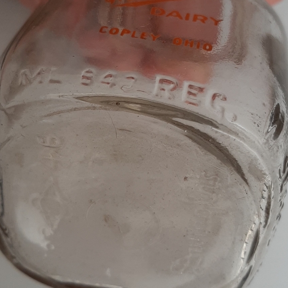Vintage Frederick Dairy Copley Ohio Half Pint Empty Jar Duraglass - Picture 4 of 11